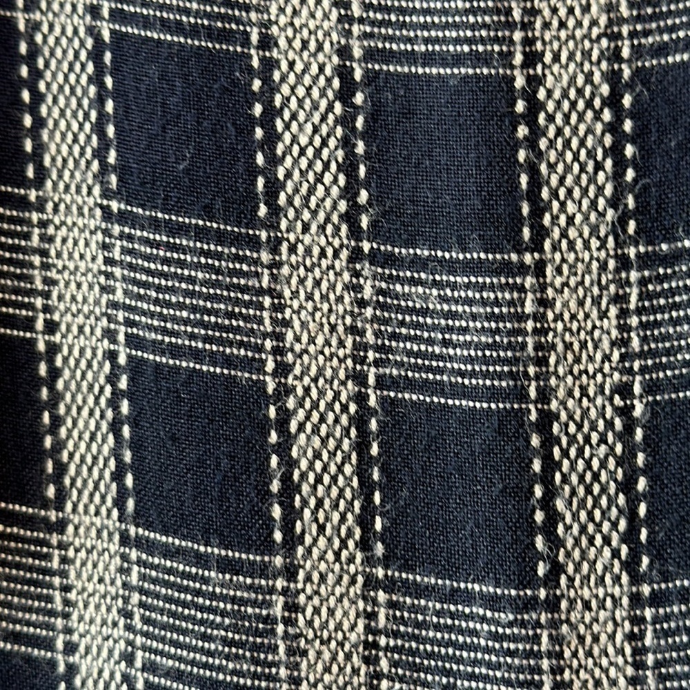 Vintage Bryn Connelly Navy Blue and White Plaid Jumper Dress Size Small Petite - Picture 5 of 13